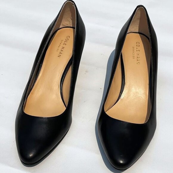 Cole Haan Black Leather Pumps – Size 7B – Low Heel – New - Picture 3 of 6